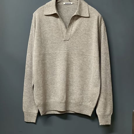 【26SS】AURALEE(MENS) / SUPER FINE CASHMERE SILK KNIT SKIPPER POLO