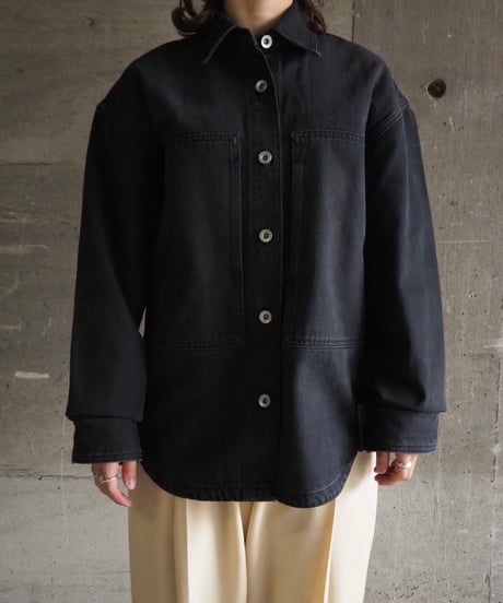 STUDIO NICHOLSON (WOMENS) / PASO DENIM PATCH POCKET SHIRT