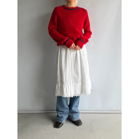 Red knit with lines