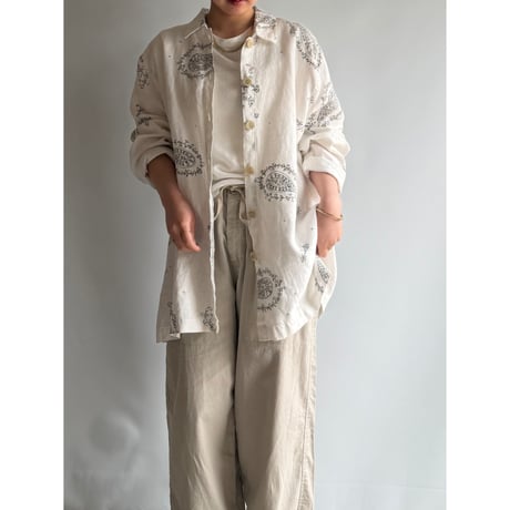 Paisley pattern linen shirt