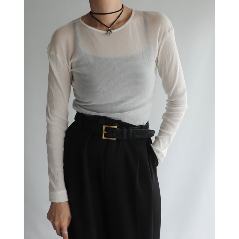 White sheer tops | and C