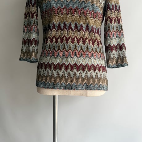 Retro pattern jacquard knit