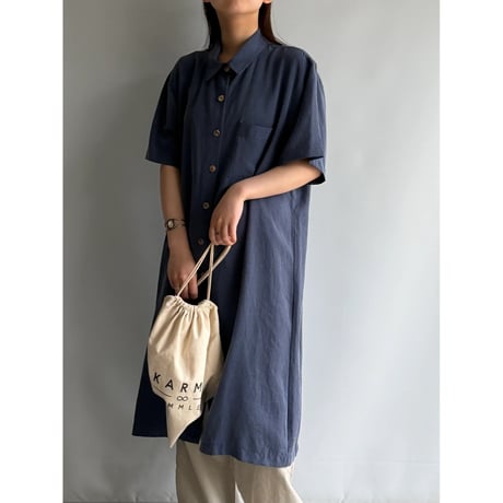Matte shirt one-piece