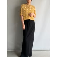 Bead flower sheer tops