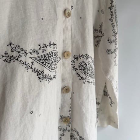 Paisley pattern linen shirt