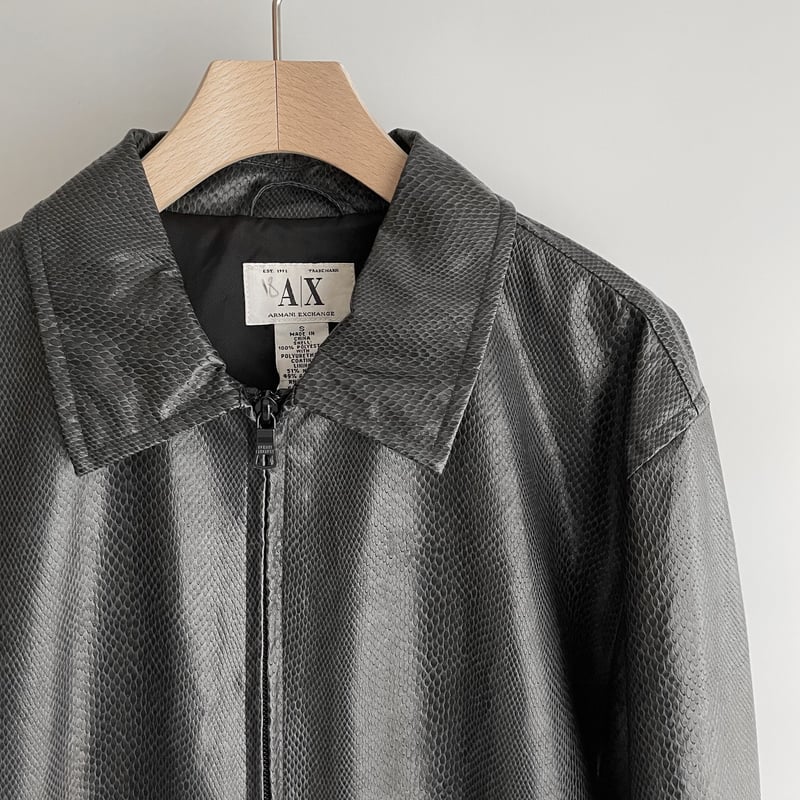 Faux python leather jacket | and C