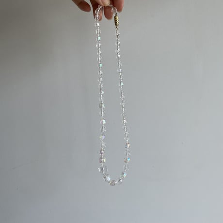 Aurora clear bead necklace