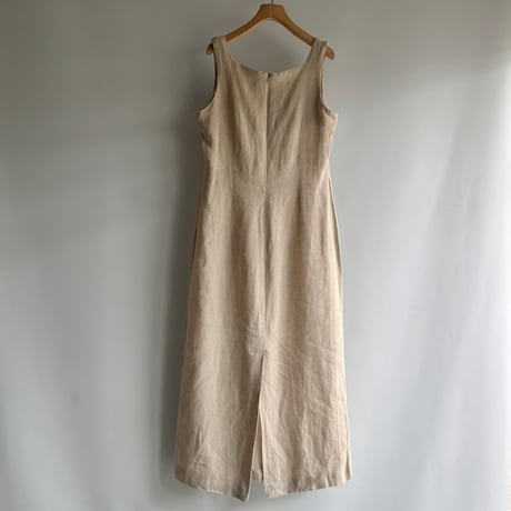 Lace-up linen dress