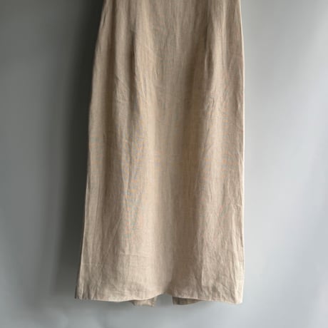 Lace-up linen dress