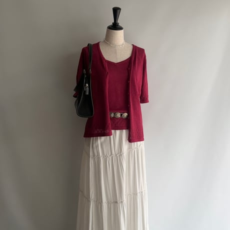 Bordeaux ensemble knit