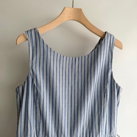 Striped tiered mini dress