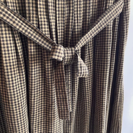 Gingham check one-piece