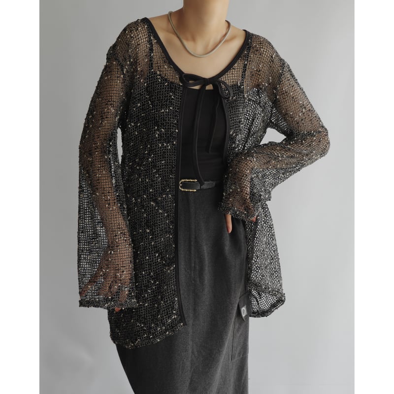 Black mesh cardigan | and C