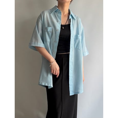 Sheer striped shirt