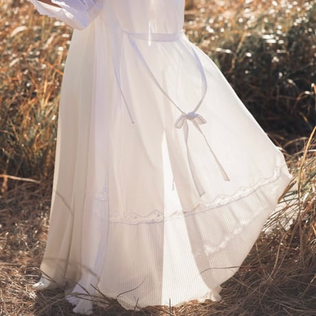 【RENTAL】Gauze long gown