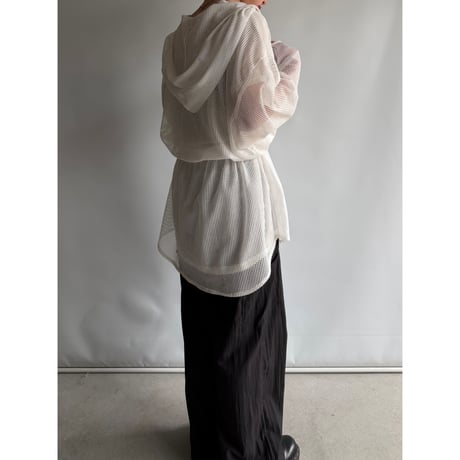 Loose mesh hoodie