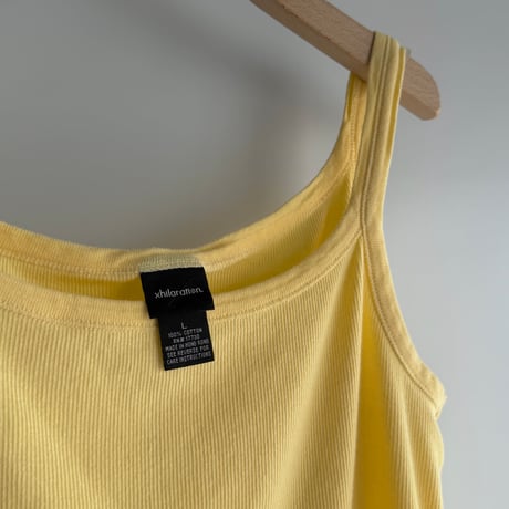 Yellow ribbed camisole