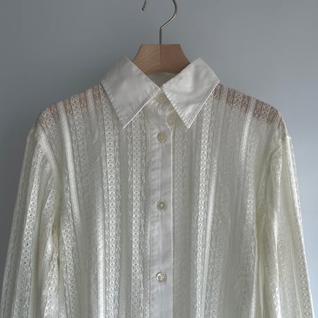 White lace shirt