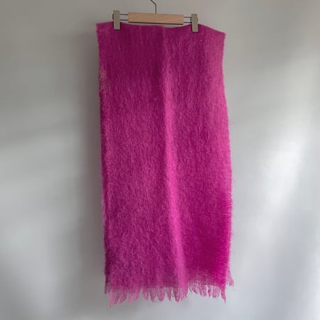 Magenta mohair muffler