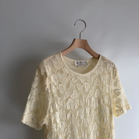 Ivory lace T-shirt