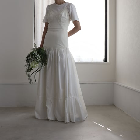 【RENTAL】Gathered lingerie dress