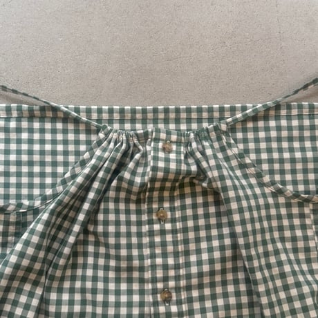 Ribbon gather camisole (Green)