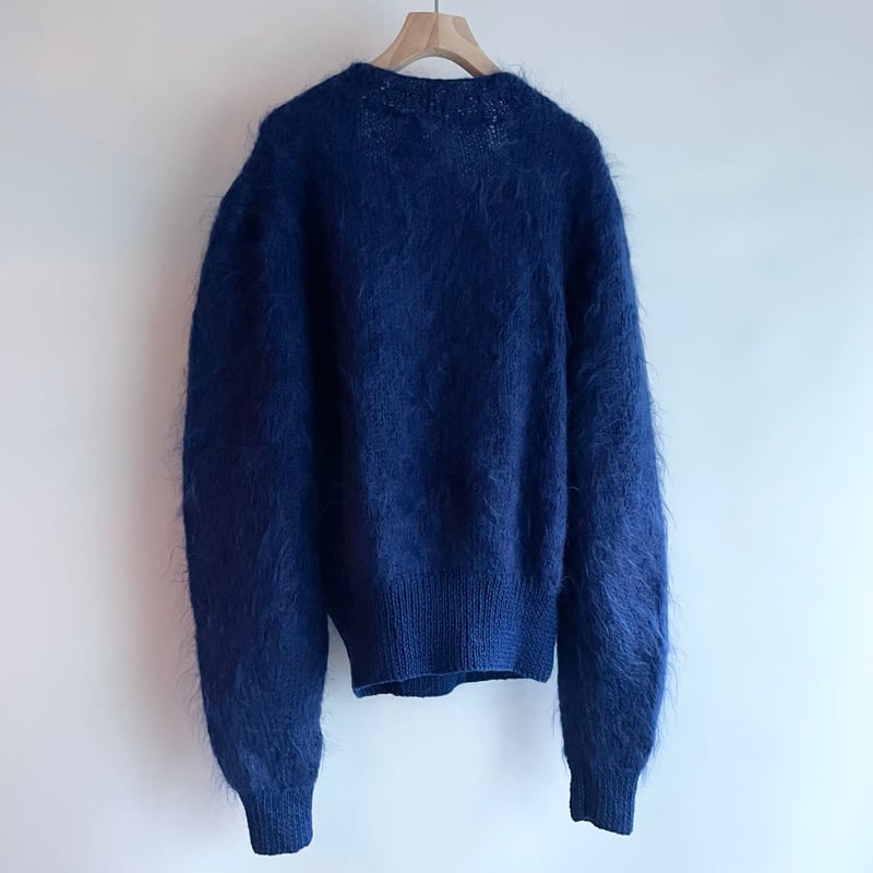 Navy mohair cardigan | and C
