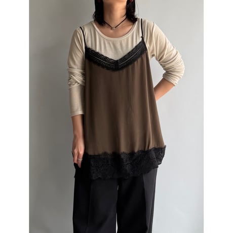 Brown lace camisole