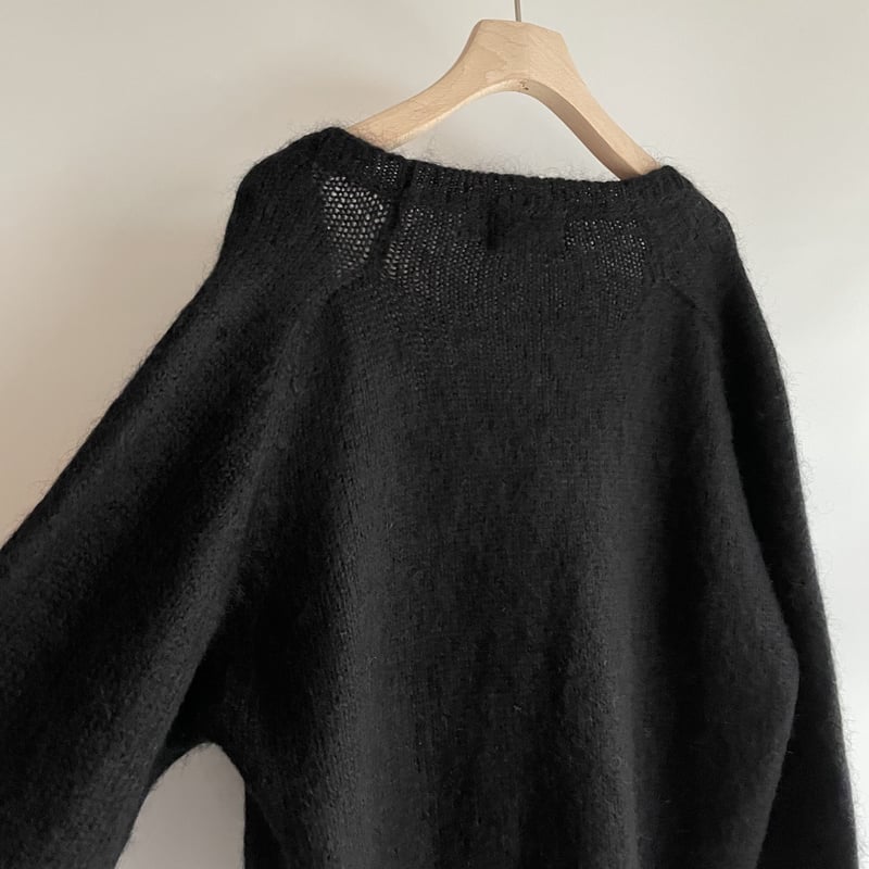 Black mohair cardigan | and C