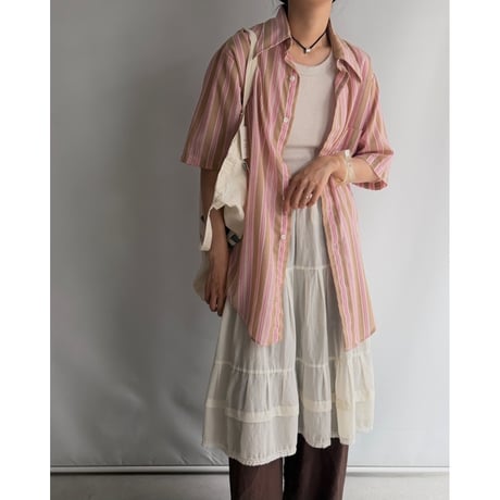 70s pinkstripe shirt
