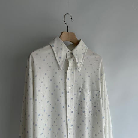 Light blue dot sheer shirt