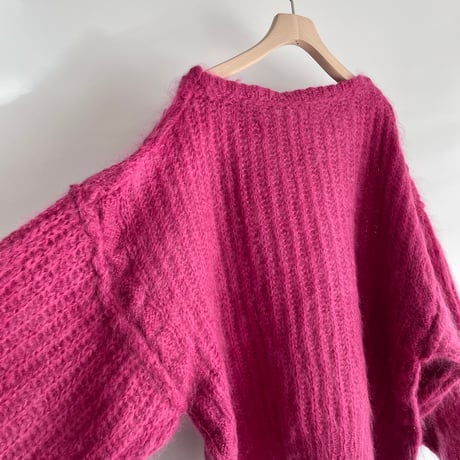 Balloon sleeve pink knit