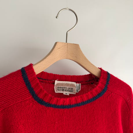 Red knit with lines
