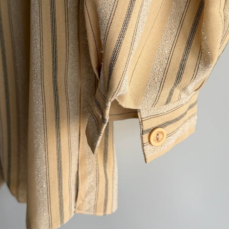 Orange beige striped shirt