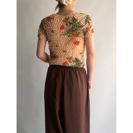 Floral pattern pokopoko tops
