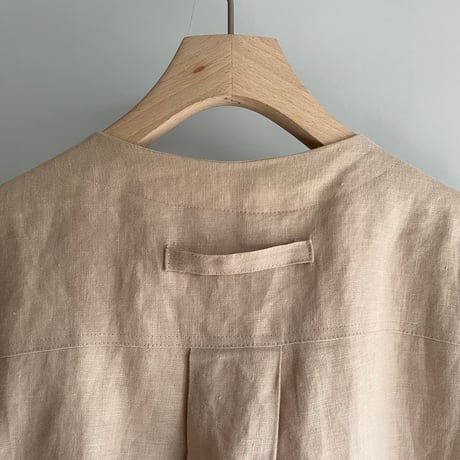 Crew neck linen dress
