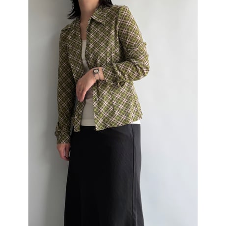 Sier green check shirt