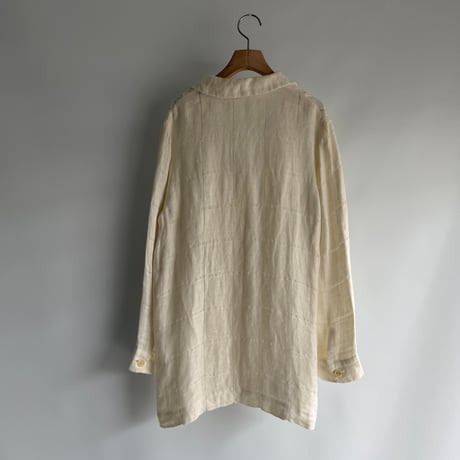 Cotton linen shirt jacket