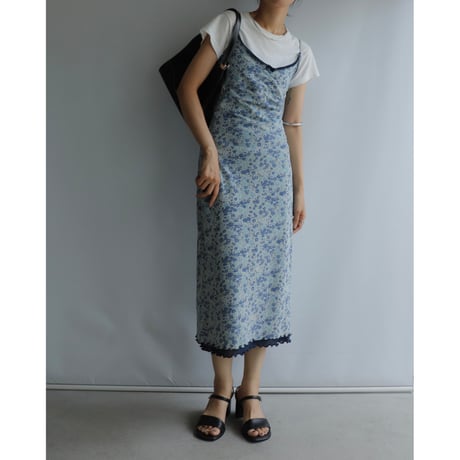 Light blue floral print dress