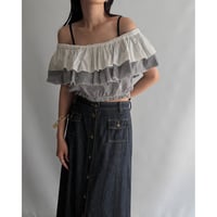 Frill off-shoulder tops