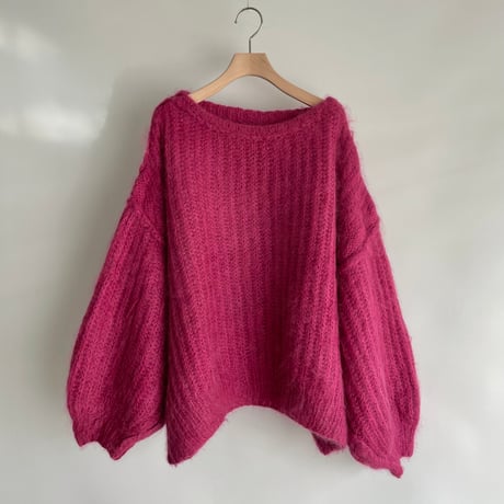 Balloon sleeve pink knit