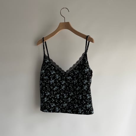 Small flower lace trim cami