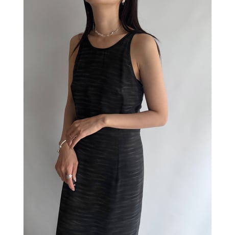 Gradient dress with horizontal stripes