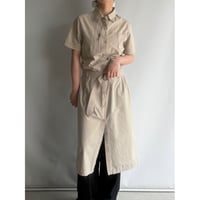 Shirt dress with belt