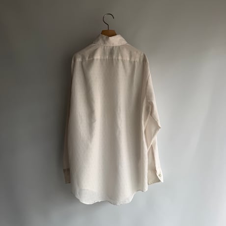 Sheer white long-sleeved shirt