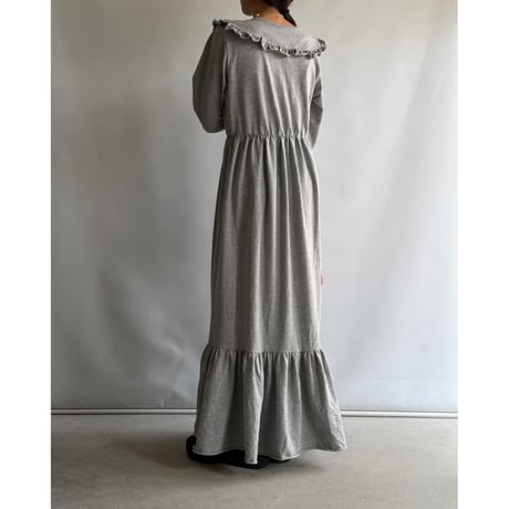Sweat ribbon collar dress