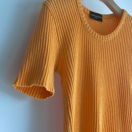 Orange half sleeve knit