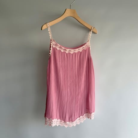 Pink pleated camisole