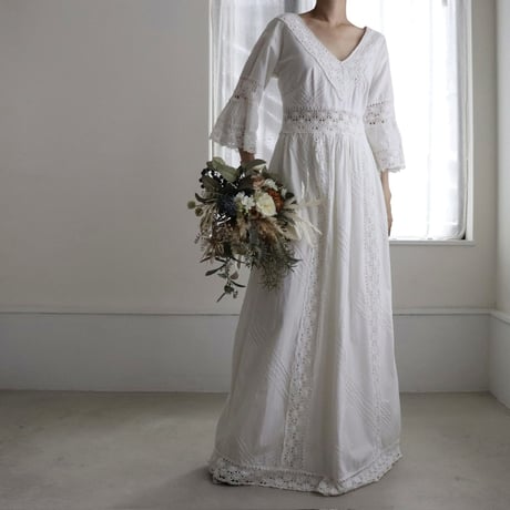 【RENTAL】Cotton lace dress