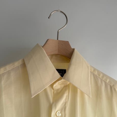yellow sheer striped shirt